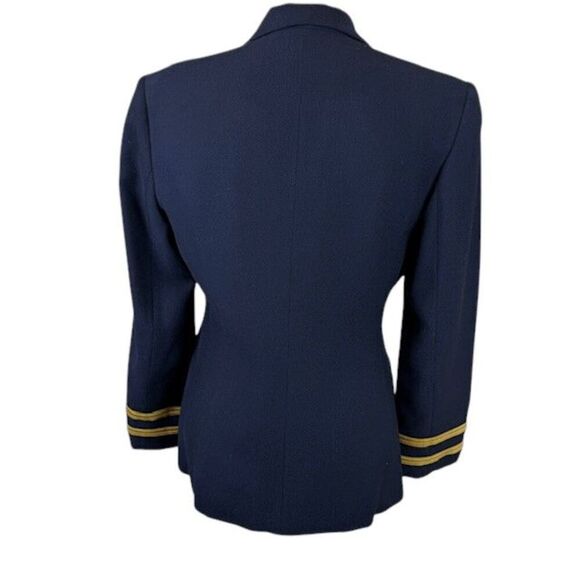 Ralph Lauren Wool Admiral Captain Blazer Navy Blue w/Gold Double Breasted Size 6 - Picture 3 of 10